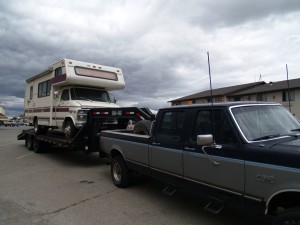 Rick's Motorhome, on Trailer