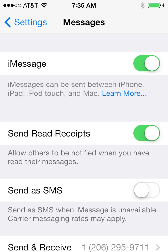 How To: Fix iOS 7 not delivering texts